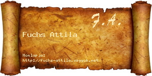 Fuchs Attila névjegykártya