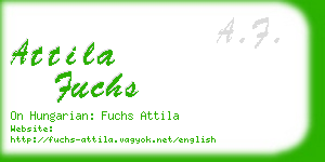 attila fuchs business card